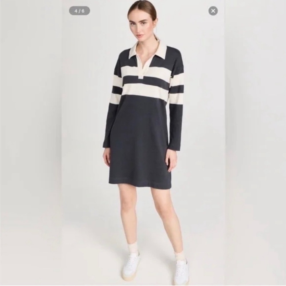 Faherty women’s sport jersey rugby polo dress size small